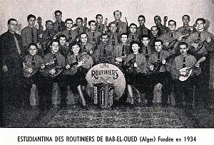 ALGER -BAB-EL-OUED - L'ESTUDIANTINA DES ROUTINIERS - FONDEE EN 1934
